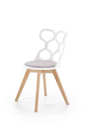 Jídelní židle K308 bílá / světle šedá