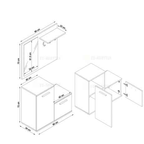 Předsíň MONTEO bílá DOPRODEJ
