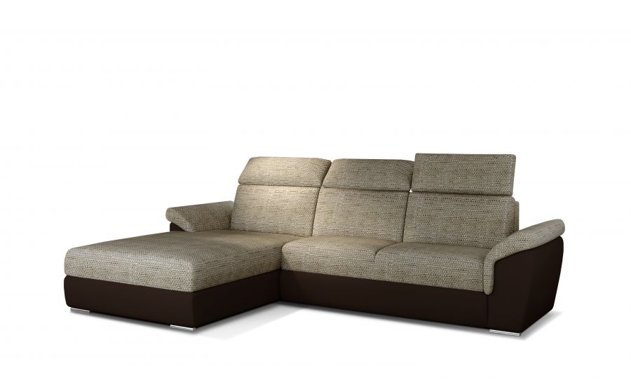 Rozkládací rohová sedačka TREND cappucino / hnědá