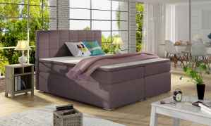 Kontinentální postel Boxspring LUCIE fialová 180x200cm