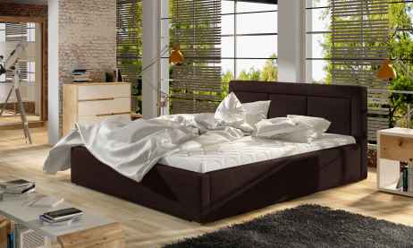 Čalouněná postel BELLA hnědá 180x200cm