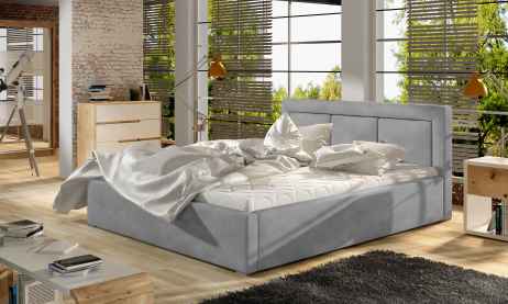Čalouněná postel BELLA šedá