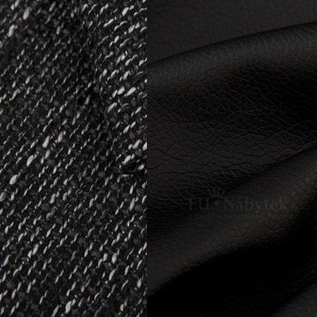 Rozkládací rohová sedačka SANTIAGO černá melír / černá
