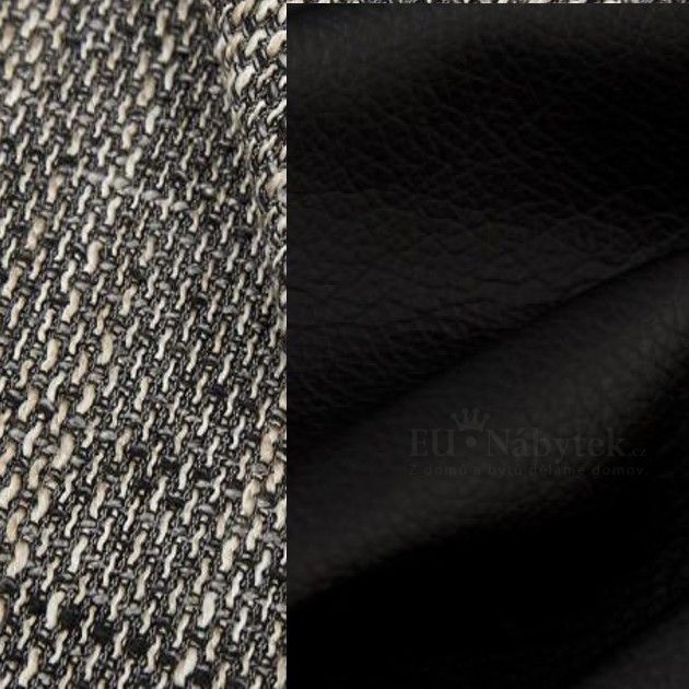 Rozkládací rohová sedačka SANTIAGO šedá melír / černá