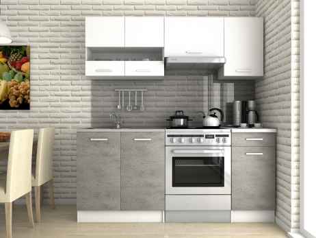 Kuchyňská linka LUSSI III 180 bílá / beton