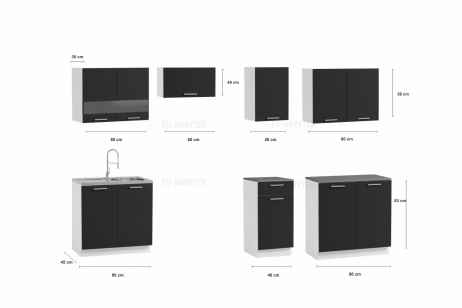 Kuchyňská linka LUSSI III 260X200 dub sonoma