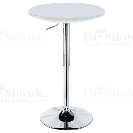 (AUB-5010 WT) Barový stůl, bílá / chrom