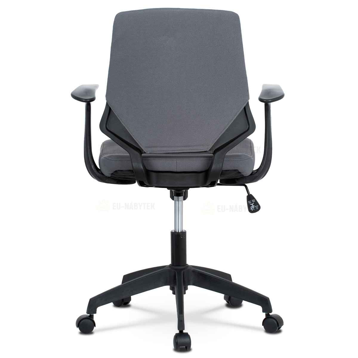 Kancelářská židle, šedá látka, černé PP područky