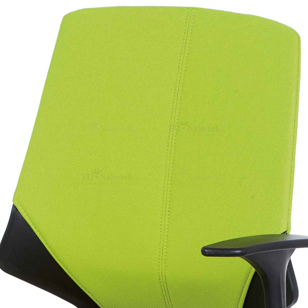 Kancelářská židle, zelená látka, černé PP područky DOPRODEJ