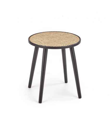 Příruční stolek JAKARTA černá / přírodní ratan
