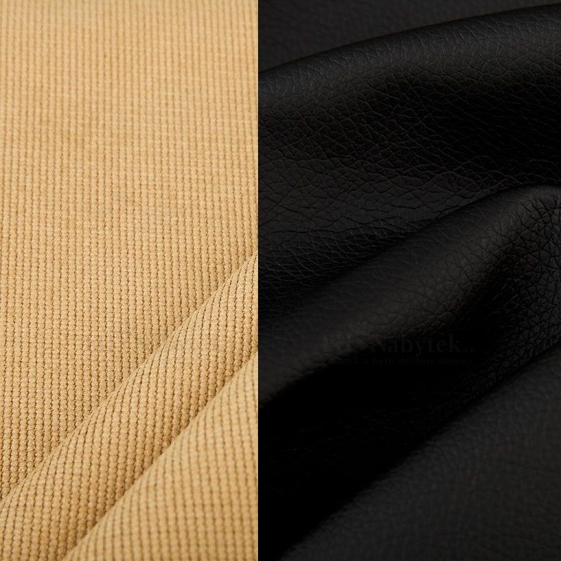 Rozkládací rohová sedačka FRODOS mini žlutá / černá