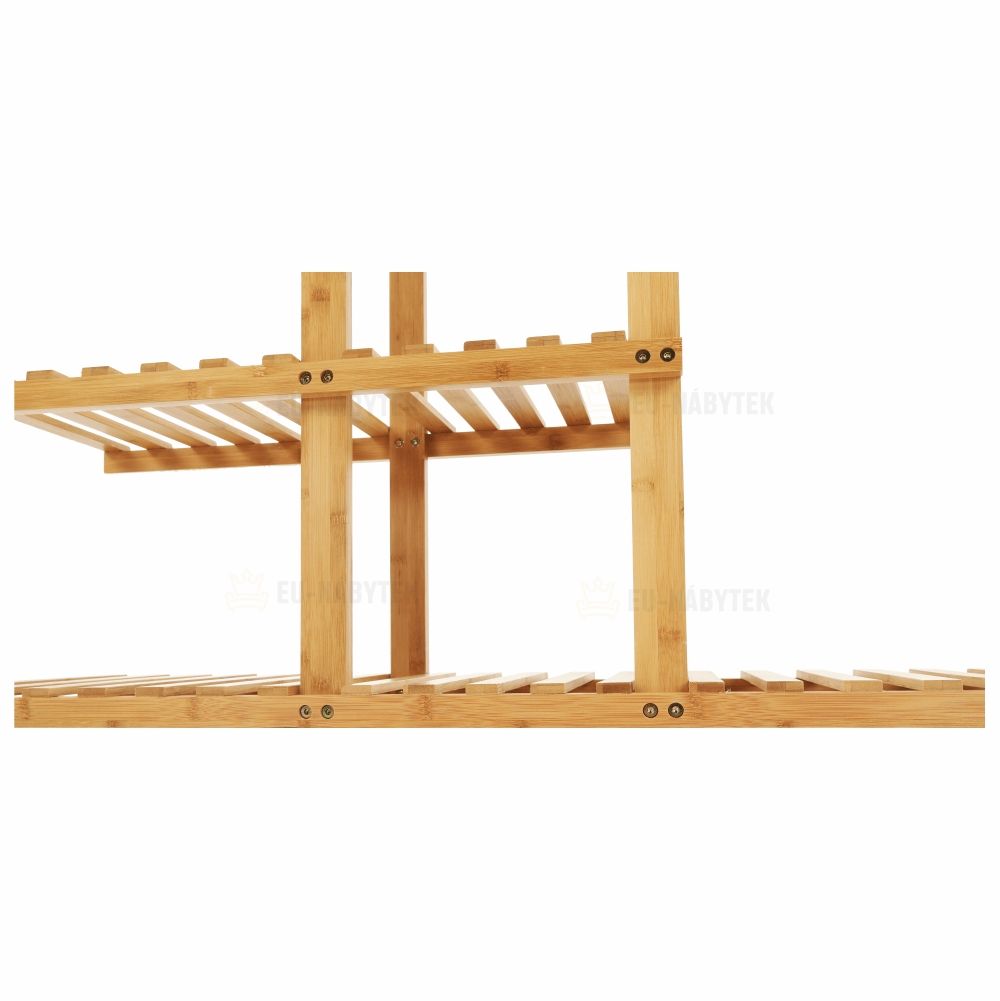 Regál, bambus lakovaný, TUSUM DOPRODEJ