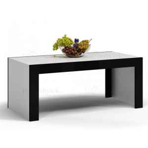 Konferenční stolek DEMO bílá/černá lesk