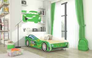 Dětská postel SPEED zelená + matrace