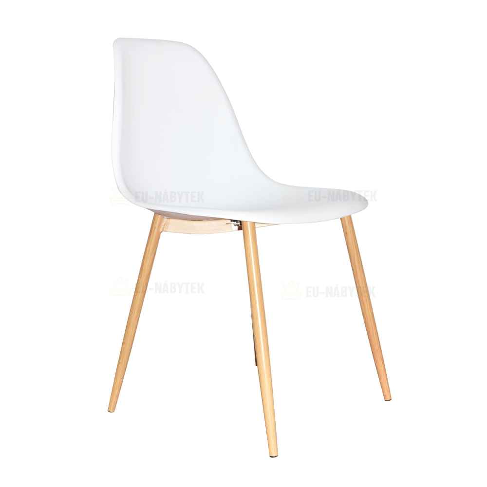 Židle, bílá / přírodní, SINTIA