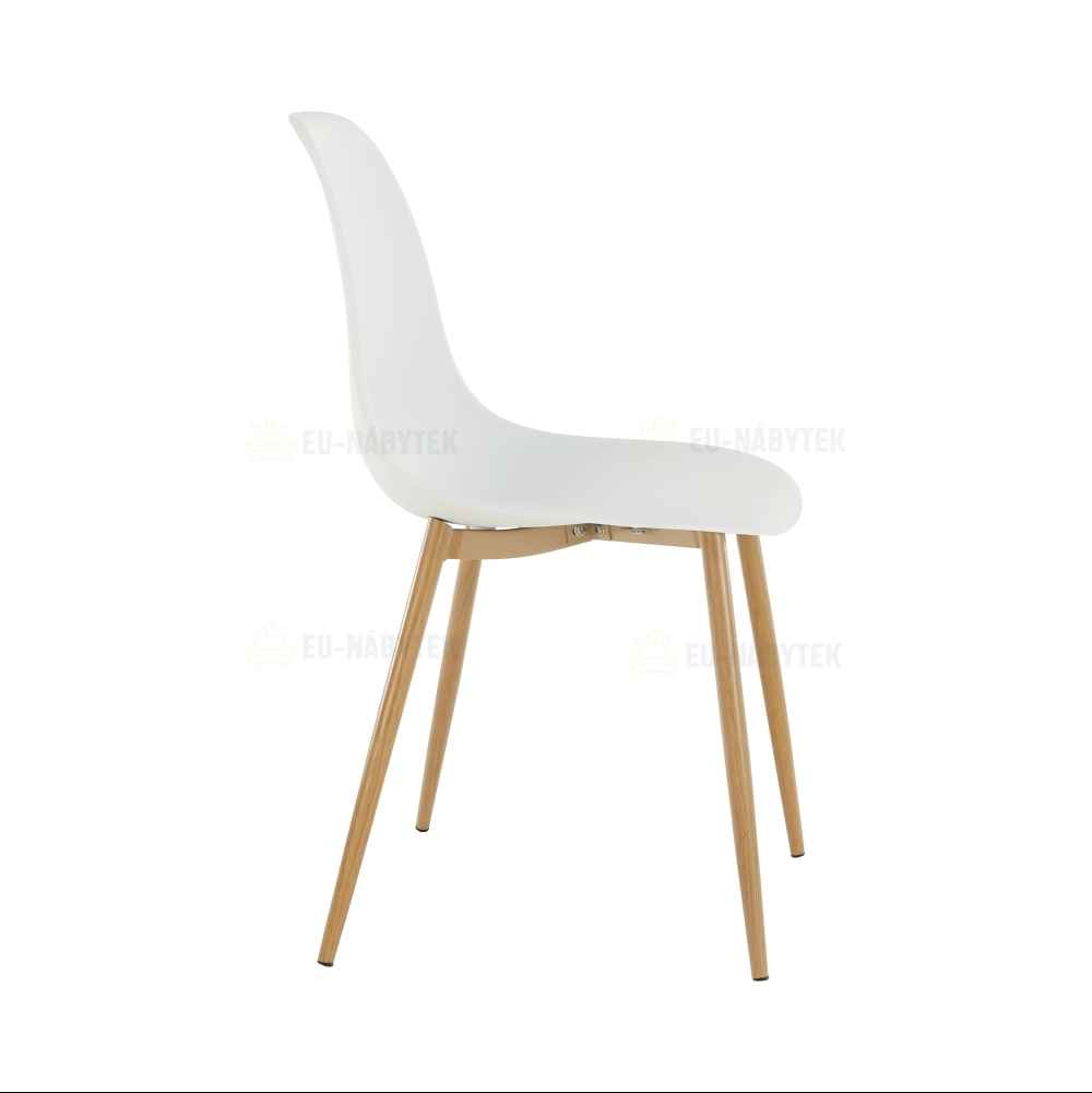 Židle, bílá / přírodní, SINTIA DOPRODEJ