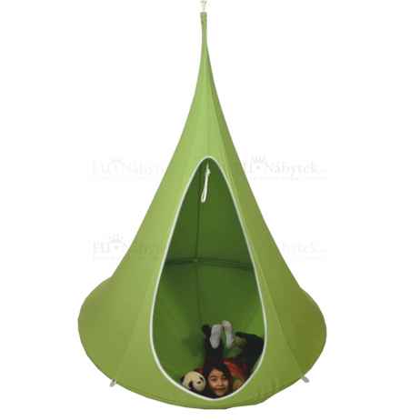 Závěsné houpací křeslo, zelená, KLORIN NEW KLASIK CACOON HAMMOCK