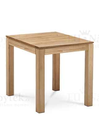 Jídelní stůl 80x80x75 cm, masiv dub, povrchová úprava olejem, nohy 8x8 cm