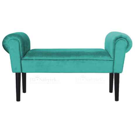 Lavice, Velvet látka  tyrkysová / černá, BURDA
