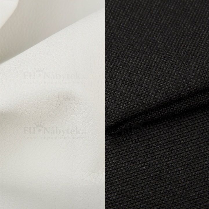 Rozkládací rohová sedačka PRIMUS černá / bílá
