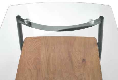 Konferenční stolek ANASTASIA černý / zlatý dub