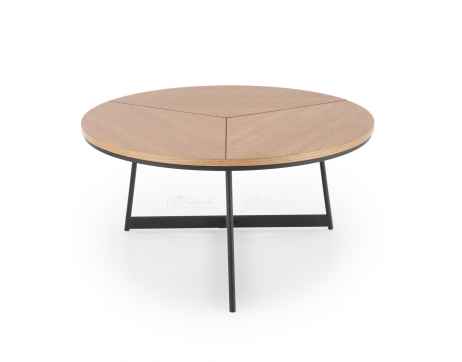 Konferenční stolek KARIDA z přírodního dubu / černý kov