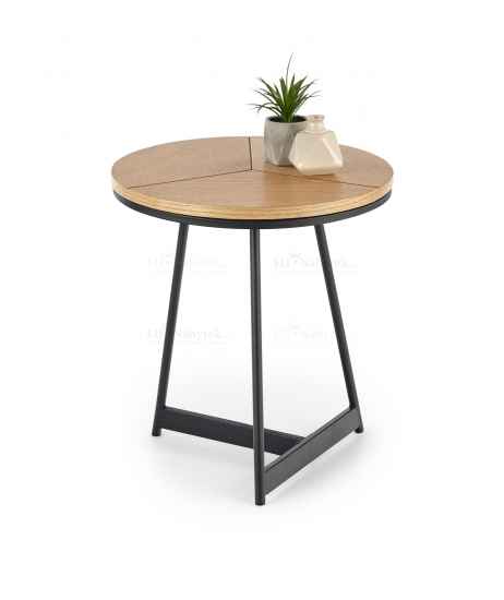 KARIDA-S konferenční stolek z přírodního dubu / černý kov