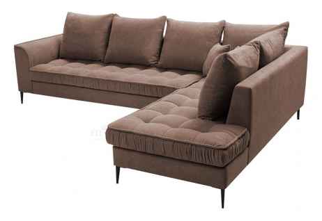 Rohová sedačka LENIA hnědá