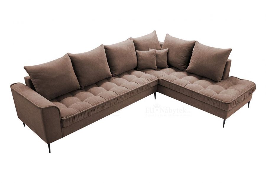 Rohová sedačka LENIA hnědá