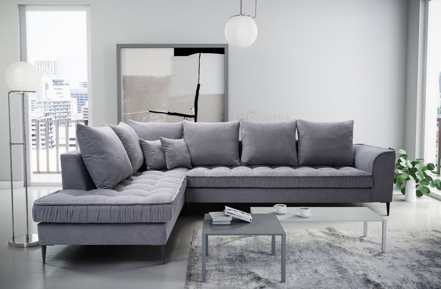 Rohová sedačka LENIA šedá