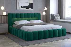 Manželská postel LANCOME 160x200 zelená