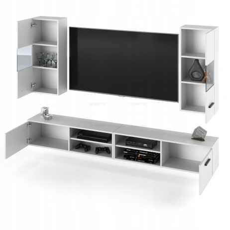 Obývací stěna LANA dub wotan/bílá mat DOPRODEJ