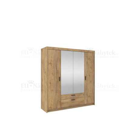 Šatní skříň LENA 176 se zrcadlem dub lefkas