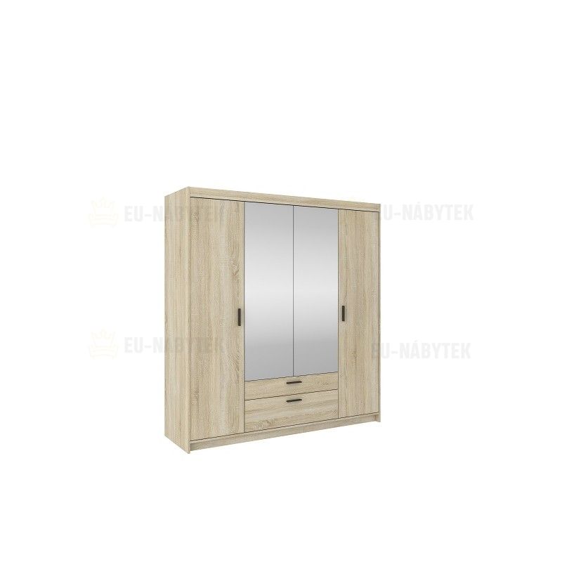 Šatní skříň LENA 176 se zrcadlem dub sonoma