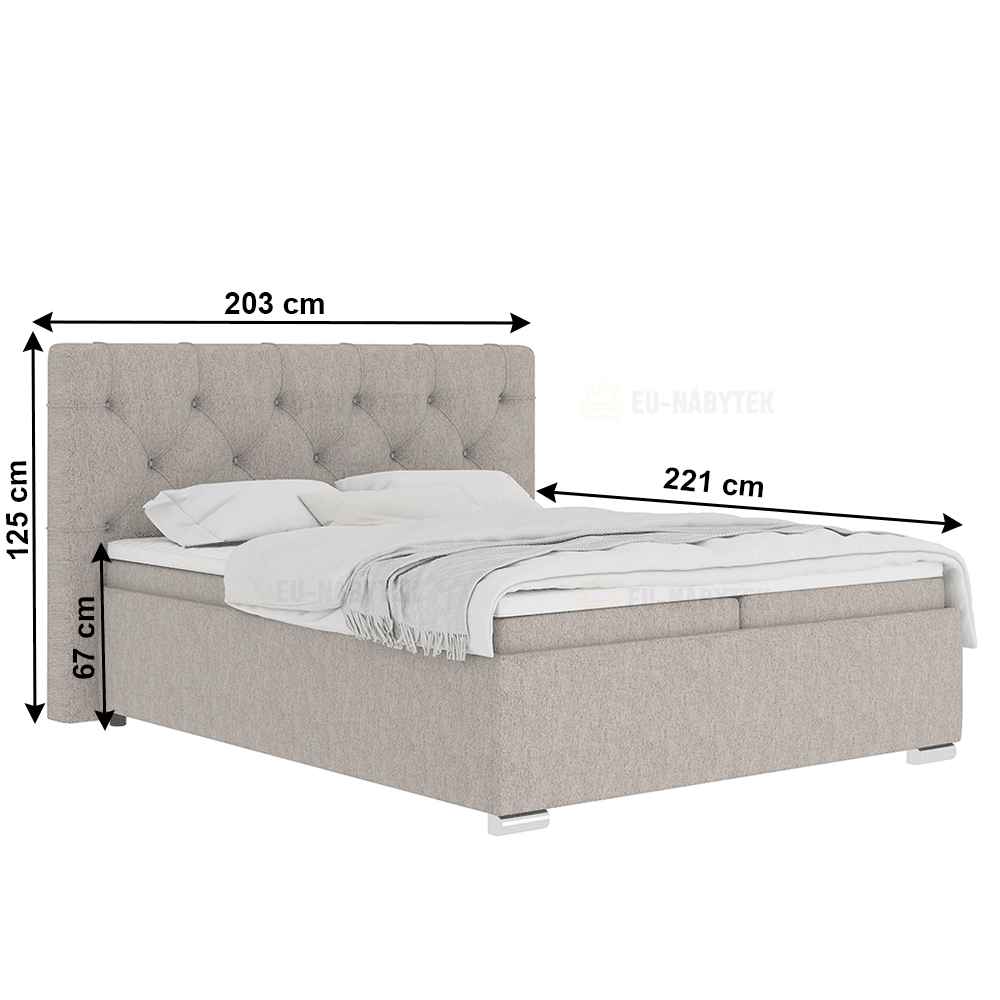 Boxspringová posteľ 180x200, sivohnedná Taupe, MORINA