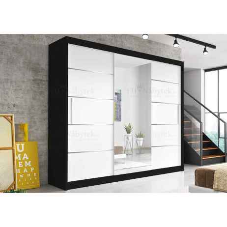 Šatní skříň ASTRIDA 233 černá / bílá