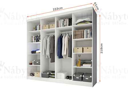 Šatní skříň ASTRIDA 233 dub sonoma / bílá