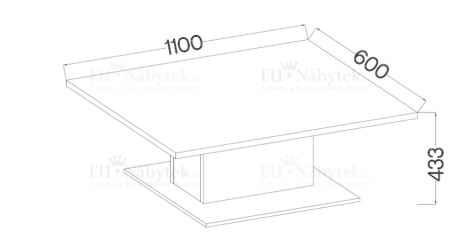 Konferenční stolek DIVALO bílá