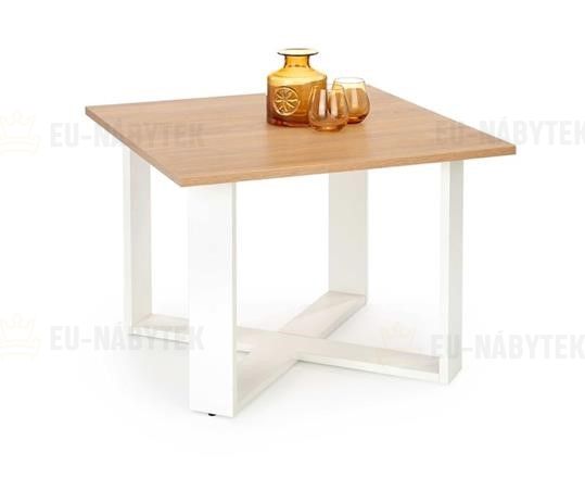Konferenční stolek CROSS zlatý dub / bílý