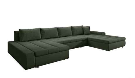 Rozkládací rohová sedačka TAMARIS zelená