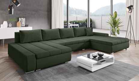 Rozkládací rohová sedačka TAMARIS zelená