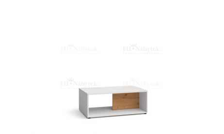 Konferenční stolek MILANES bílá lesk / dub artisan