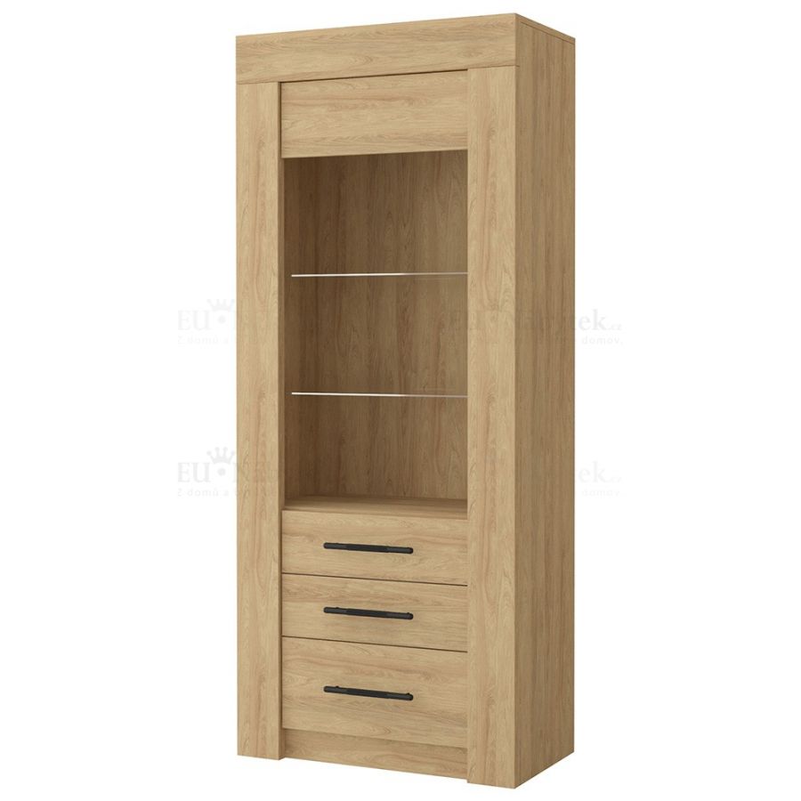 Vitrína LINDOR dub hikora DOPRODEJ*