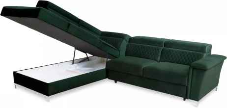 Rozkládací rohová sedačka GARET zelená
