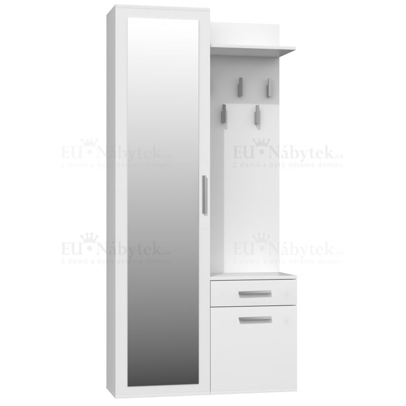 Předsíň DIAMO II se zrcadlem bílá DOPRODEJ*