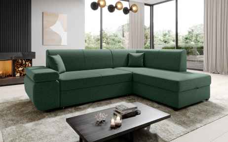 Rozkládací rohová sedačka FELIXIA zelená