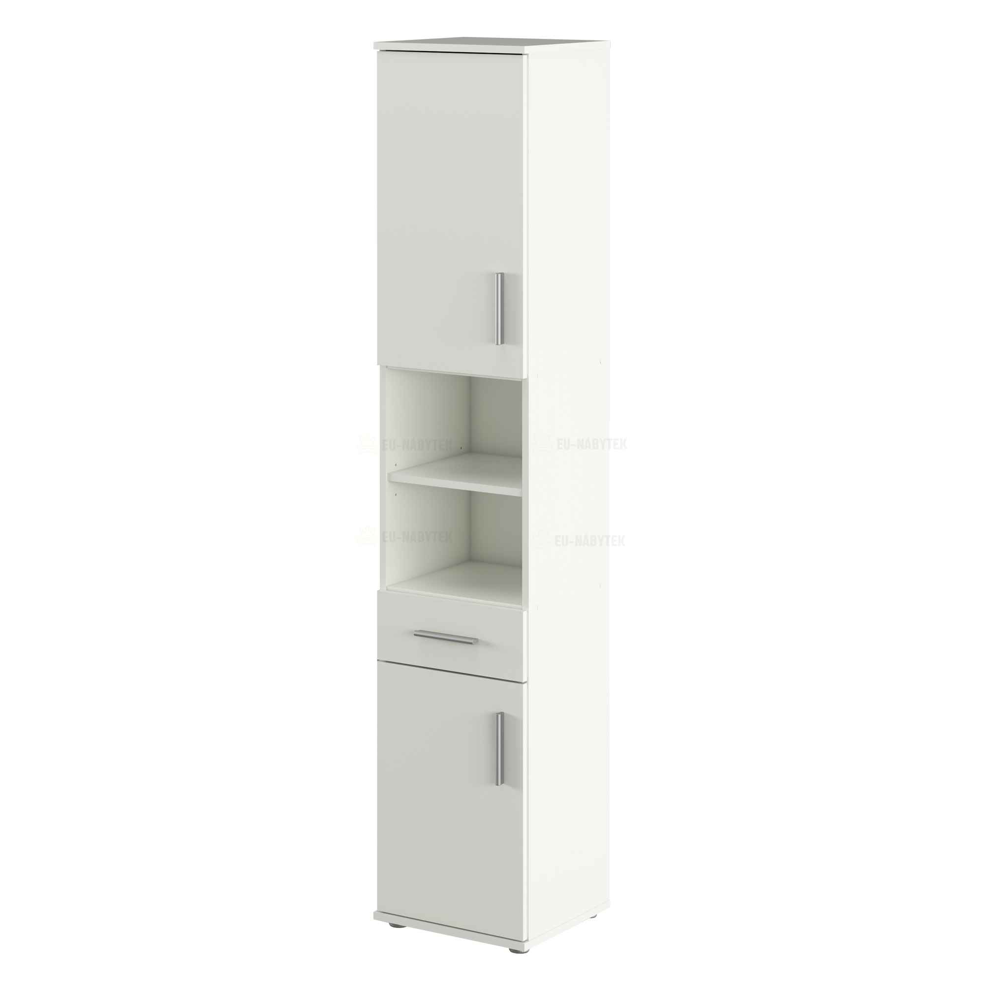 Vysoká skříňka, matná bílá, LESSY NEW 05
