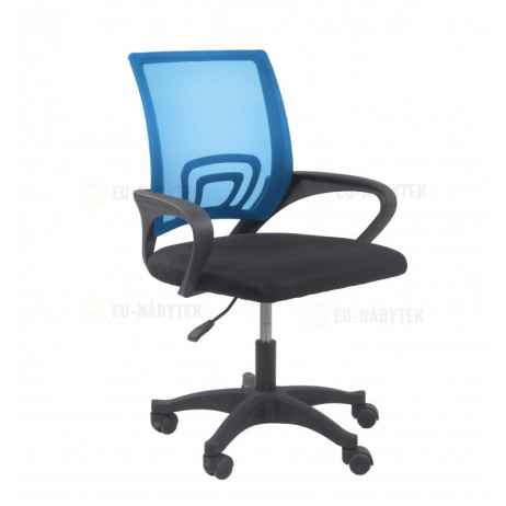 Kancelářské křeslo MONIKA modrá + PC stůl BOLIVIA 80 wenge