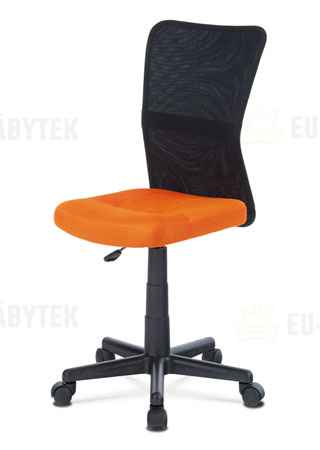kancelářská židle, látka MESH oranžová / černá, plyn.píst DOPRODEJ