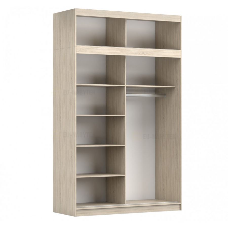 Šatní skříň VESTIMO 150 bílá s nádstavcem